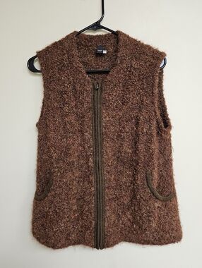 Tey Art Alpaca Wool Blend Vest Medium Handmade In Peru